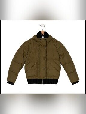 Burberry Children’s Olive Puffer Jacket Coat. Size 6Y